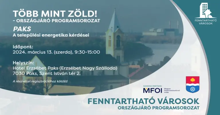 Fenntartható Városok - Több, mint zöld!