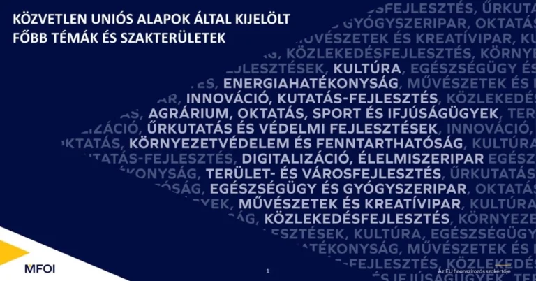 KKV-k is pályázhatnak közvetlen Uniós felhívásokra